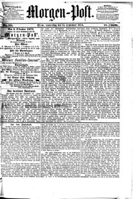 Morgenpost Donnerstag 24. September 1874