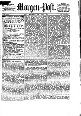 Morgenpost Mittwoch 28. Oktober 1874