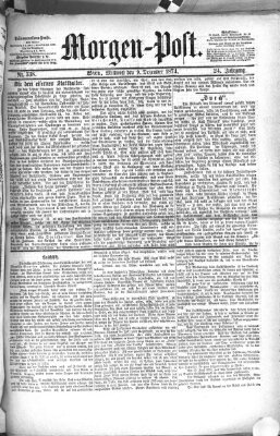 Morgenpost Mittwoch 9. Dezember 1874