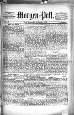 Morgenpost Samstag 12. Dezember 1874