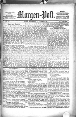 Morgenpost Montag 14. Dezember 1874