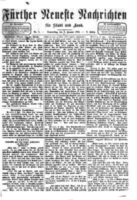 Fürther neueste Nachrichten für Stadt und Land (Fürther Abendzeitung) Donnerstag 8. Januar 1874