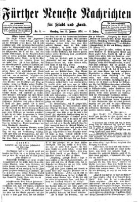 Fürther neueste Nachrichten für Stadt und Land (Fürther Abendzeitung) Samstag 10. Januar 1874