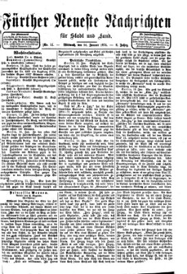 Fürther neueste Nachrichten für Stadt und Land (Fürther Abendzeitung) Mittwoch 14. Januar 1874