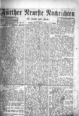 Fürther neueste Nachrichten für Stadt und Land (Fürther Abendzeitung) Freitag 16. Januar 1874