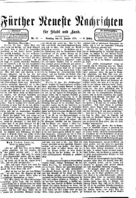 Fürther neueste Nachrichten für Stadt und Land (Fürther Abendzeitung) Samstag 24. Januar 1874