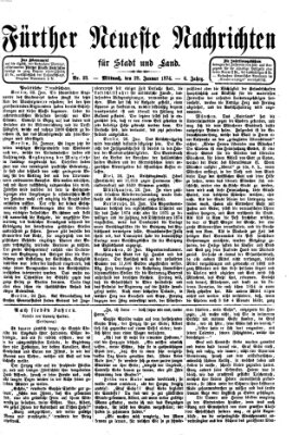 Fürther neueste Nachrichten für Stadt und Land (Fürther Abendzeitung) Mittwoch 28. Januar 1874