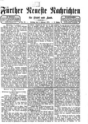 Fürther neueste Nachrichten für Stadt und Land (Fürther Abendzeitung) Freitag 6. Februar 1874
