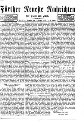 Fürther neueste Nachrichten für Stadt und Land (Fürther Abendzeitung) Samstag 7. Februar 1874