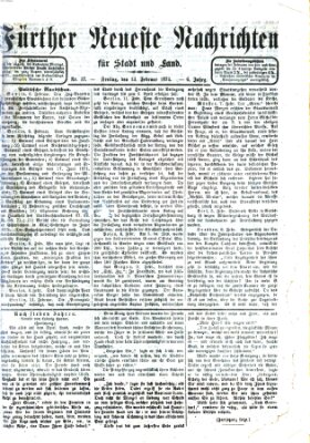 Fürther neueste Nachrichten für Stadt und Land (Fürther Abendzeitung) Freitag 13. Februar 1874