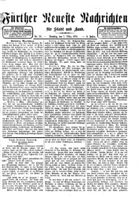 Fürther neueste Nachrichten für Stadt und Land (Fürther Abendzeitung) Samstag 7. März 1874