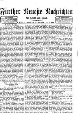 Fürther neueste Nachrichten für Stadt und Land (Fürther Abendzeitung) Samstag 14. März 1874