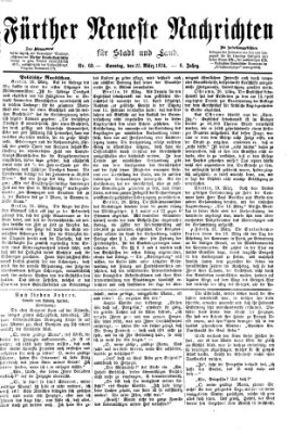 Fürther neueste Nachrichten für Stadt und Land (Fürther Abendzeitung) Sonntag 22. März 1874