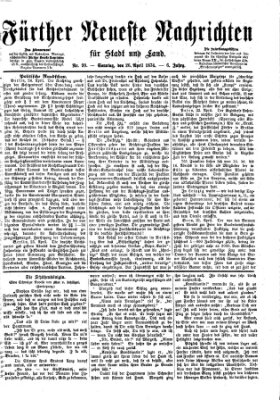 Fürther neueste Nachrichten für Stadt und Land (Fürther Abendzeitung) Sonntag 26. April 1874