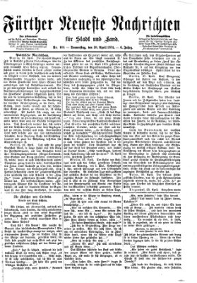 Fürther neueste Nachrichten für Stadt und Land (Fürther Abendzeitung) Donnerstag 30. April 1874