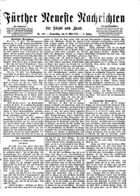 Fürther neueste Nachrichten für Stadt und Land (Fürther Abendzeitung) Donnerstag 21. Mai 1874