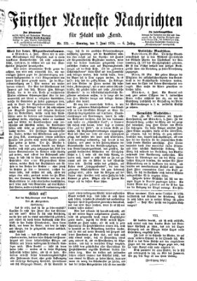 Fürther neueste Nachrichten für Stadt und Land (Fürther Abendzeitung) Sonntag 7. Juni 1874