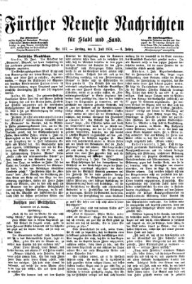 Fürther neueste Nachrichten für Stadt und Land (Fürther Abendzeitung) Freitag 3. Juli 1874