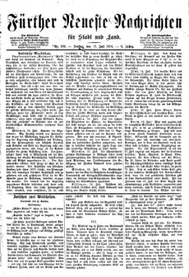 Fürther neueste Nachrichten für Stadt und Land (Fürther Abendzeitung) Freitag 17. Juli 1874