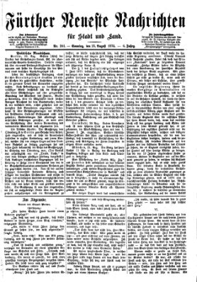 Fürther neueste Nachrichten für Stadt und Land (Fürther Abendzeitung) Sonntag 23. August 1874