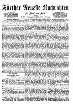 Fürther neueste Nachrichten für Stadt und Land (Fürther Abendzeitung) Sonntag 25. Oktober 1874