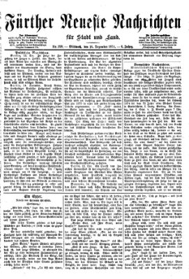 Fürther neueste Nachrichten für Stadt und Land (Fürther Abendzeitung) Mittwoch 16. Dezember 1874