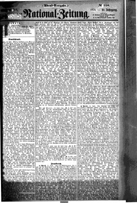 Nationalzeitung Montag 13. Juli 1874