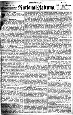 Nationalzeitung Montag 27. Juli 1874