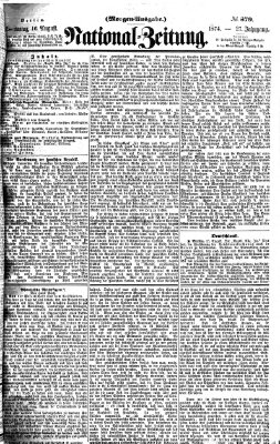 Nationalzeitung Sonntag 16. August 1874