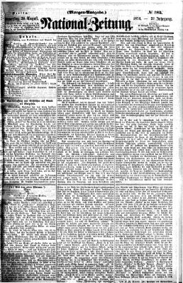 Nationalzeitung Donnerstag 20. August 1874