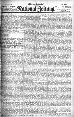 Nationalzeitung Freitag 21. August 1874