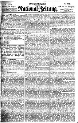 Nationalzeitung Dienstag 25. August 1874