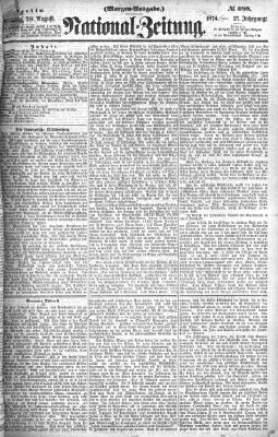 Nationalzeitung Freitag 28. August 1874