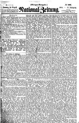 Nationalzeitung Sonntag 30. August 1874