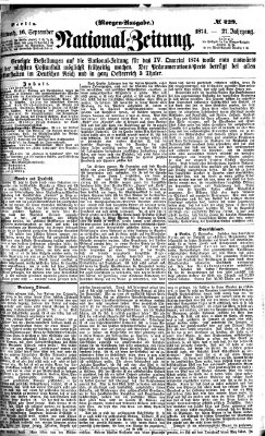 Nationalzeitung Mittwoch 16. September 1874