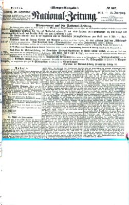 Nationalzeitung Sonntag 20. September 1874