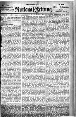 Nationalzeitung Montag 21. September 1874