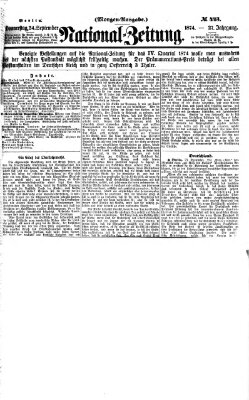 Nationalzeitung Donnerstag 24. September 1874