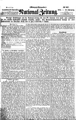 Nationalzeitung Samstag 26. September 1874