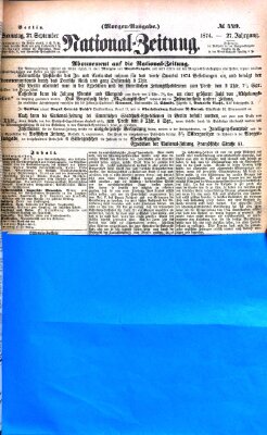 Nationalzeitung Sonntag 27. September 1874