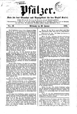 Pfälzer Mittwoch 28. Januar 1874