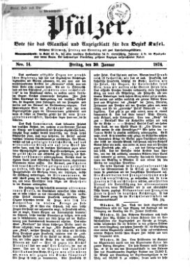 Pfälzer Freitag 30. Januar 1874