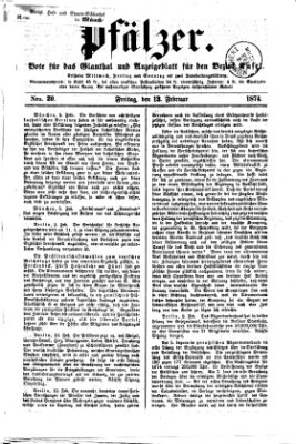 Pfälzer Freitag 13. Februar 1874