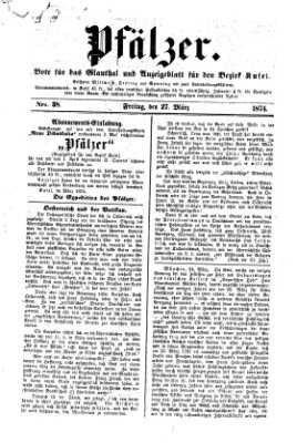 Pfälzer Freitag 27. März 1874