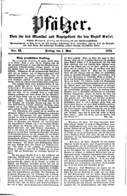 Pfälzer Freitag 1. Mai 1874