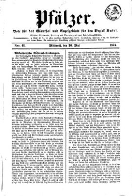 Pfälzer Mittwoch 20. Mai 1874