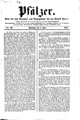 Pfälzer Sonntag 7. Juni 1874