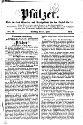 Pfälzer Sonntag 21. Juni 1874