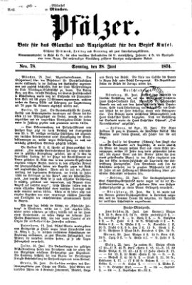 Pfälzer Sonntag 28. Juni 1874