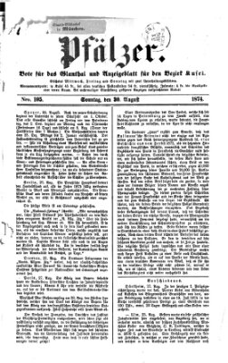 Pfälzer Sonntag 30. August 1874